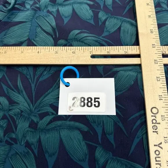 Cotton & Co Shirt Mens Medium Hawaiian Palm Leaf Button Lightweight Aloha Resort - Picture 8 of 8